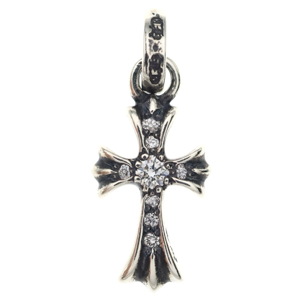 CHROME HEARTS(クロムハーツ) CRS BBYFAT P DMND ベイビーファットクロス PAVE ダイヤモンド ペンダントトップ SV925 シルバー 1.8g