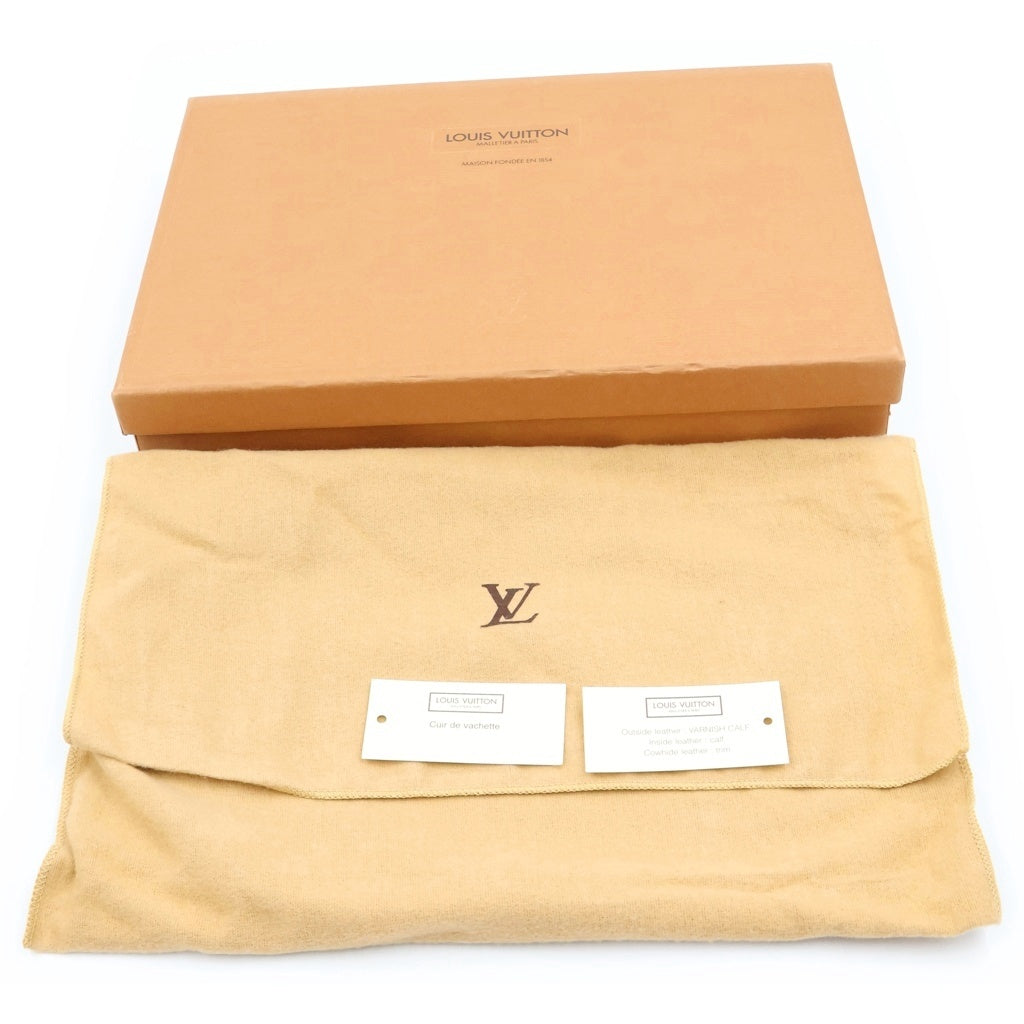 LOUIS VUITTON(ルイヴィトン) モノグラム ヴェルニ レキシントン アクセサリーポーチ ハンドバッグ イエロー パテント M91058 レディース