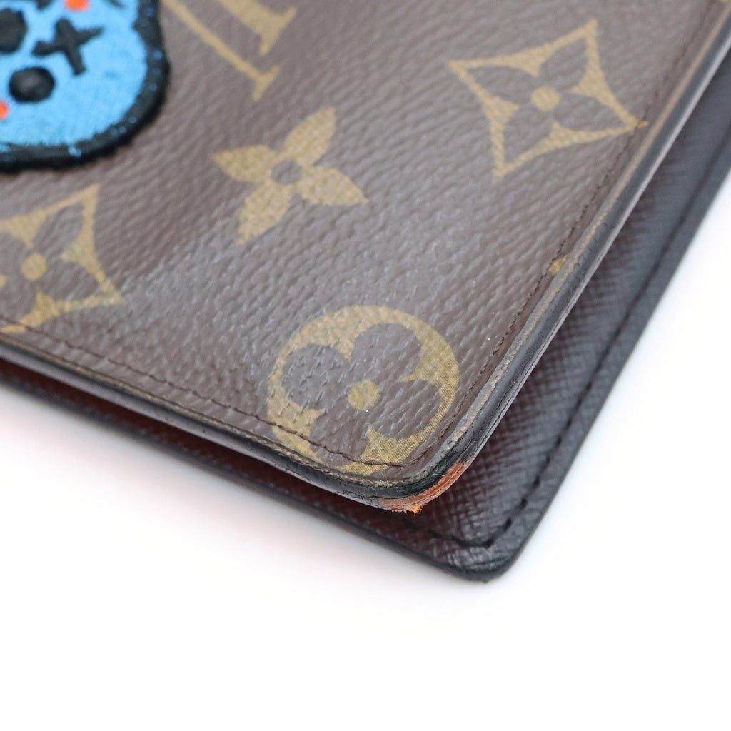 LOUIS VUITTON(ルイヴィトン) モノグラムパッチ LVフレンズ ポルトフォイユブラザ ロングウォレット 長財布 二つ折り財布 ブラウン PVCレザー M80158