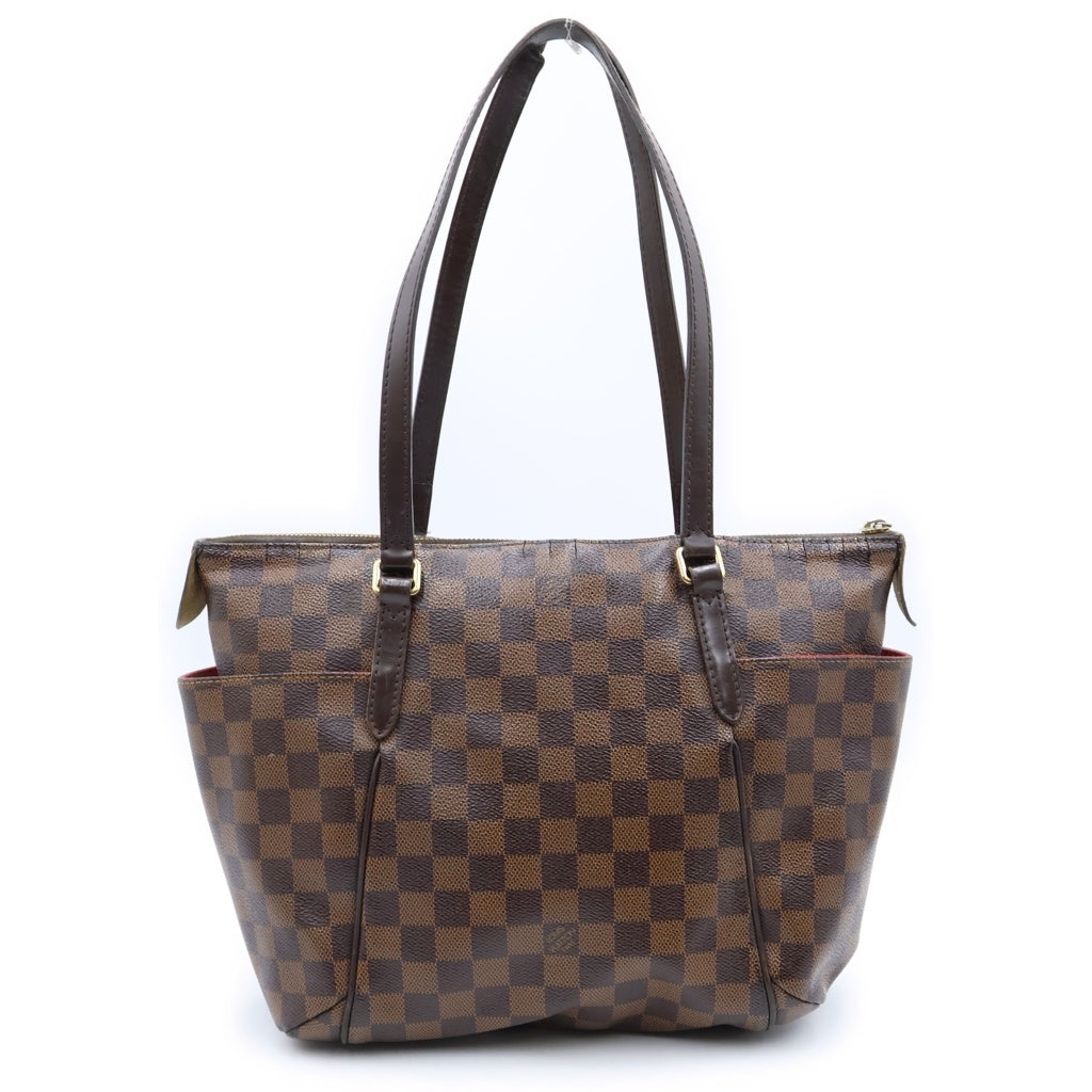 LOUIS VUITTON(ルイヴィトン) ダミエ トータリーPM ハンドバッグ トートバッグ ブラウン レザー×PVC N41282 ゴールド金具 レディース