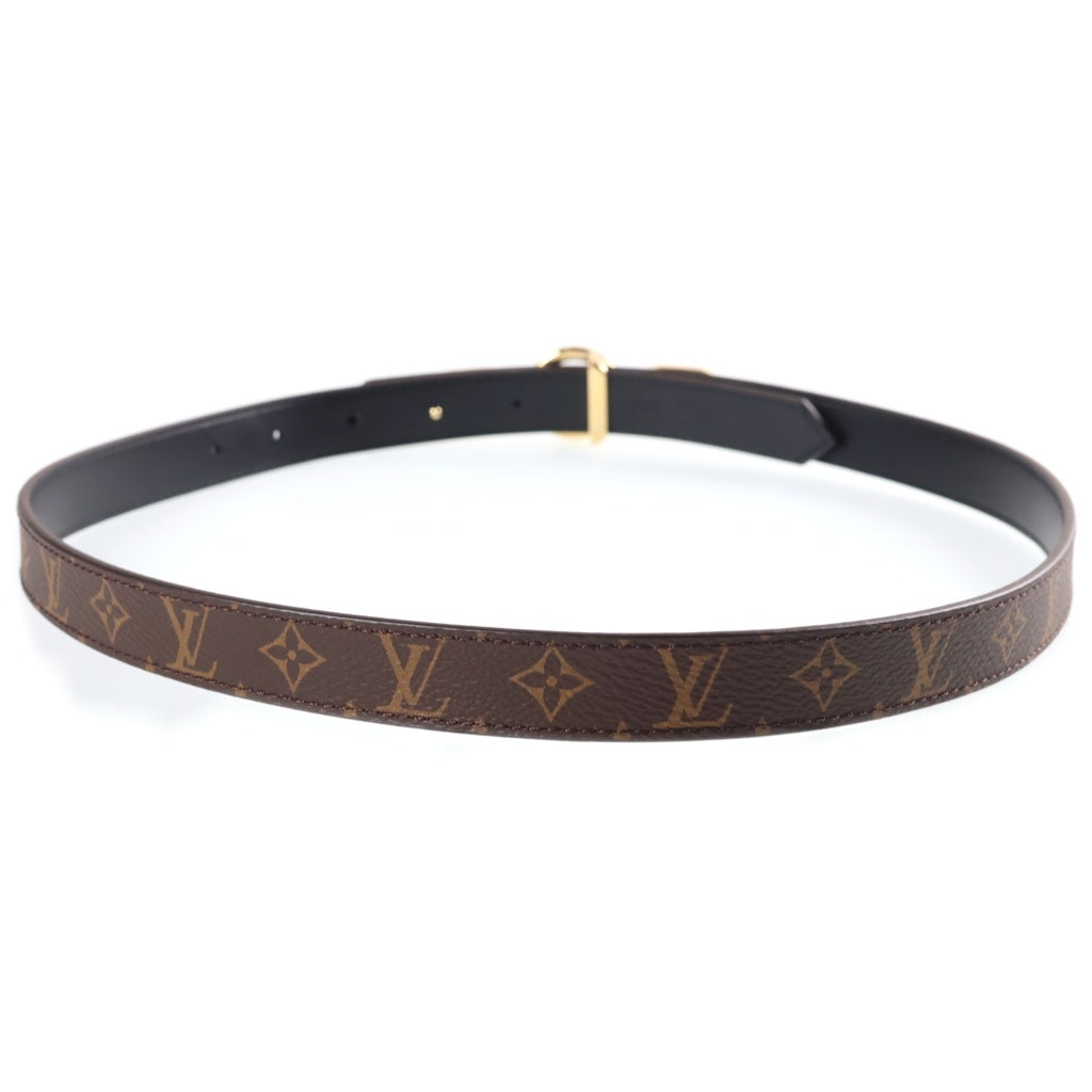 LOUIS VUITTON(ルイヴィトン) ベルト・LV サークル プライム 20MM リバーシブル レザーベルト ブラウン×ブラック PVC 75/30 M0510V ゴールド金具 レディース