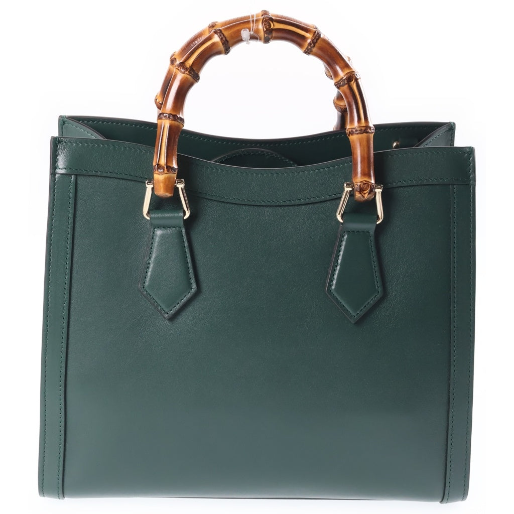 GUCCI(グッチ) ダイアナ バンブー ミディアム レザー 2WAY ハンド ショルダー バッグ グリーン 853226 レディース