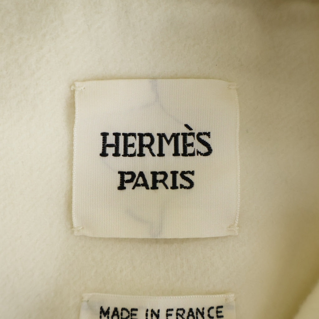 HERMES(エルメス) Cashmere Zip-Up Vest カシミヤ ジップアップベスト 比翼 ホワイト 5H0249DA レディース
