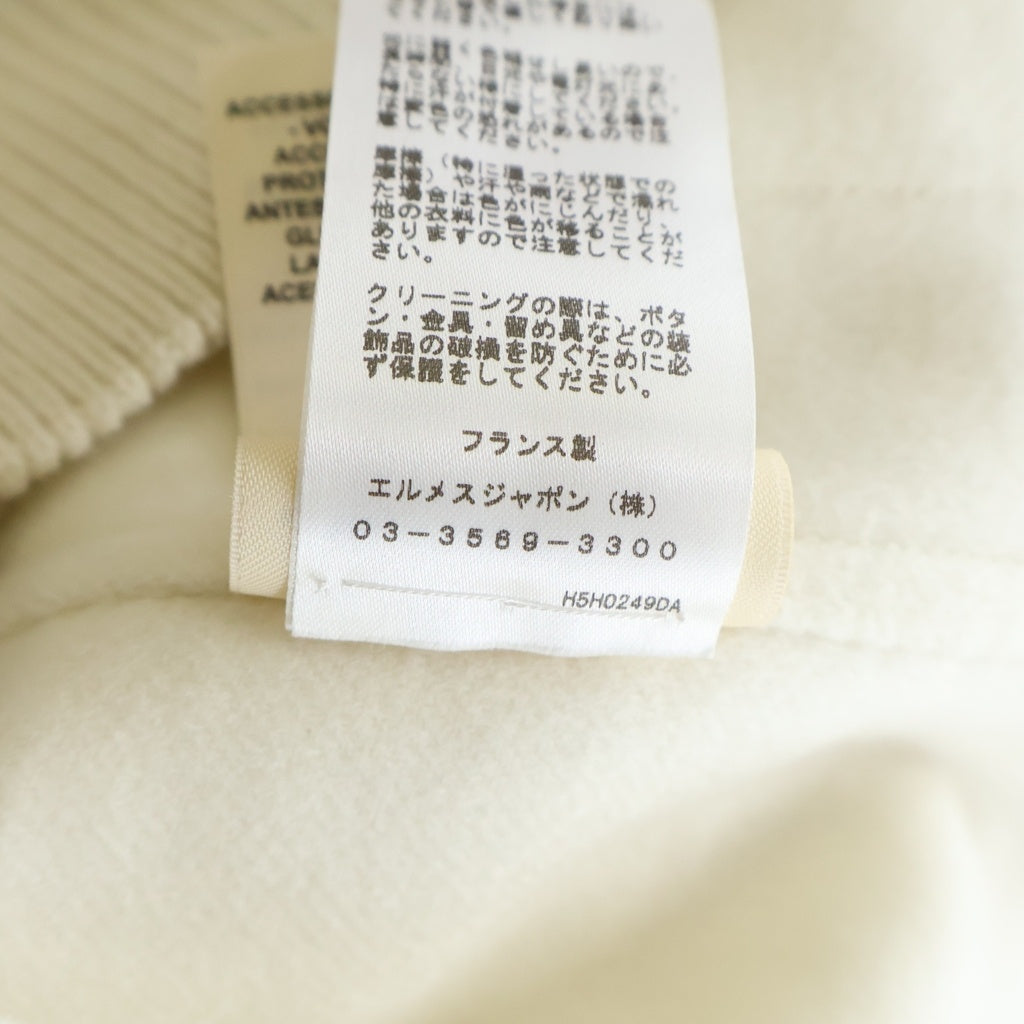 HERMES(エルメス) Cashmere Zip-Up Vest カシミヤ ジップアップベスト 比翼 ホワイト 5H0249DA レディース
