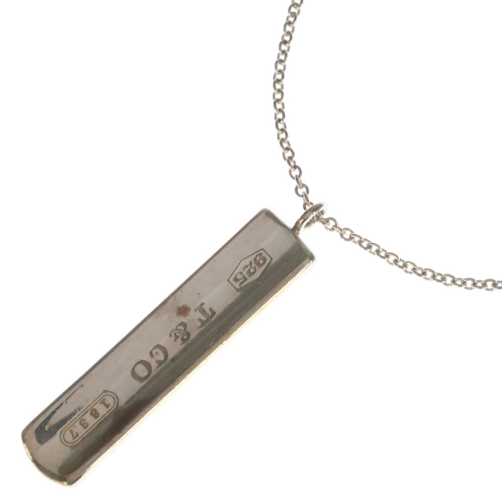 TIFFANY & Co.(ティファニー) 1837 ナロー バー プレートネックレス ペンダント チェーン SV925 シルバー レディース
