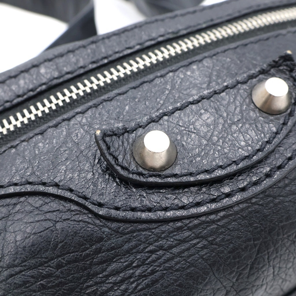 BALENCIAGA(バレンシアガ) ネオリフト ウエストバッグ ボディバッグ ショルダーバッグ ブラック レザー 341628 シルバー金具