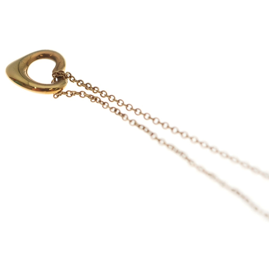 TIFFANY & Co.(ティファニー) オープンハート ネックレス ペンダント チェーン イエローゴールド Au750YG レディース