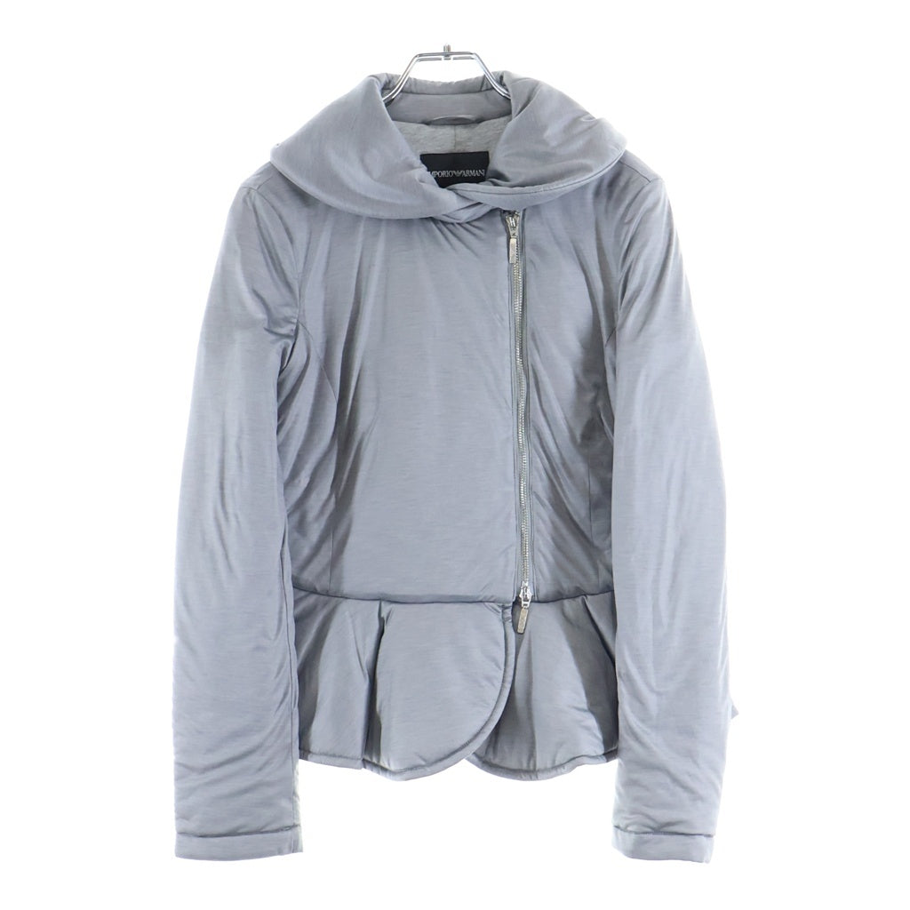 EMPORIO ARMANI(エンポリオアルマーニ) コットン 中綿ブルゾン フロントジップ アウター #40 グレー レディース