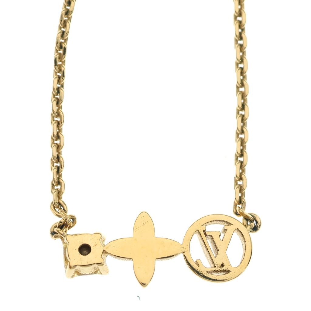 LOUIS VUITTON(ルイヴィトン) ネックレス・プティ ルイ ストーン ネックレス ペンダント チェーン ゴールド GP M00368 レディース