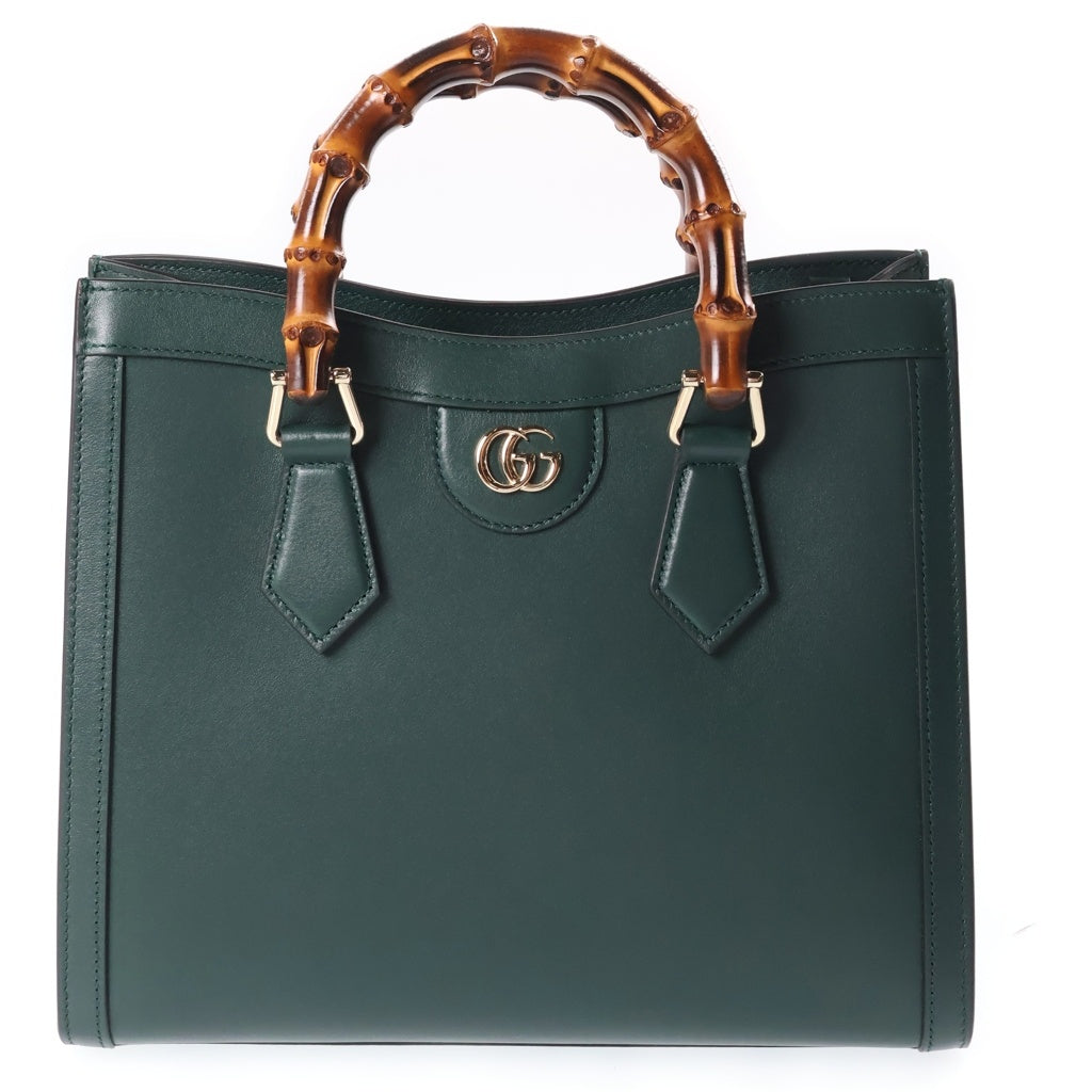 GUCCI(グッチ) バンブー ダイアナ 2WA ハンドバッグ ショルダーバッグ グリーン レザー 853226 レディース