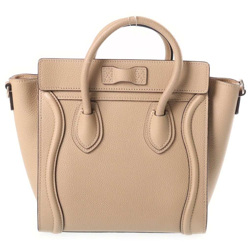 CELINE(セリーヌ) ラゲージ ナノ ショッパーレザー 2WAY ハンドバッグ ショルダーバッグ ベージュ 168243LUG レディース