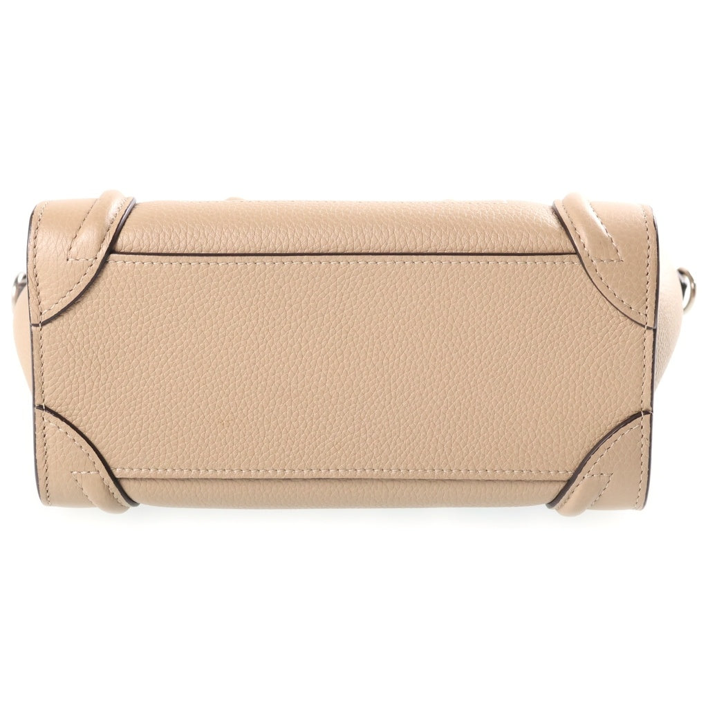 CELINE(セリーヌ) ラゲージ ナノ ショッパーレザー 2WAY ハンドバッグ ショルダーバッグ ベージュ 168243LUG レディース