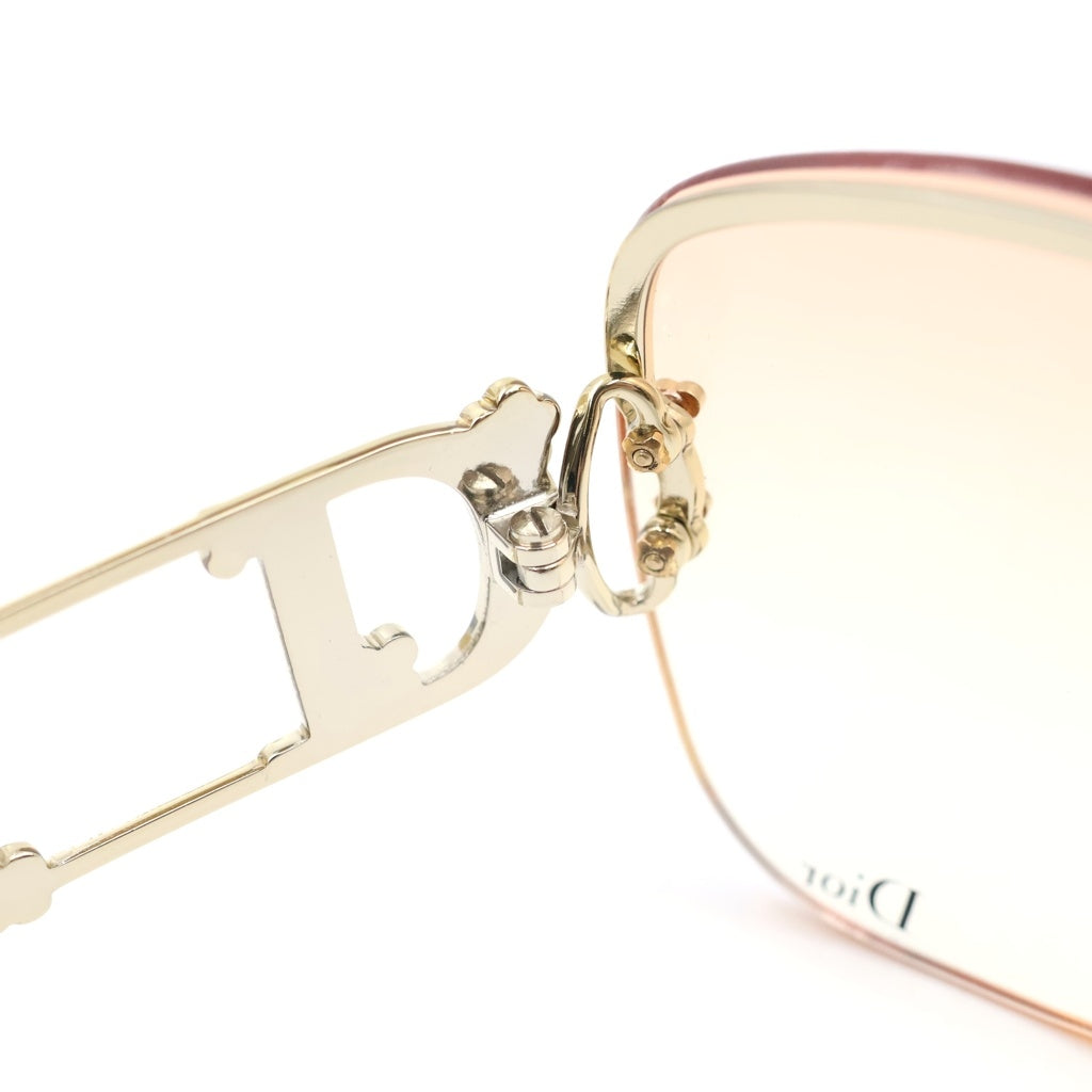 DIOR(ディオール) SWEETEST DIOR/K サングラス オレンジ×ゴールド プラスチック×メタル フローラル ラインストーン
