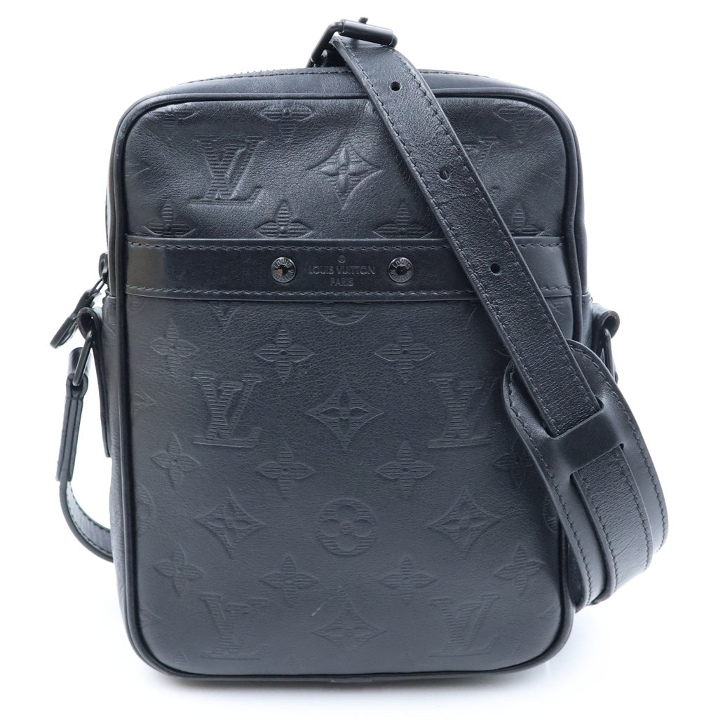 LOUIS VUITTON(ルイヴィトン) モノグラム シャドウ ダヌーヴ PM NM ショルダーバック レザー ブラック ノワール M44972 レディース