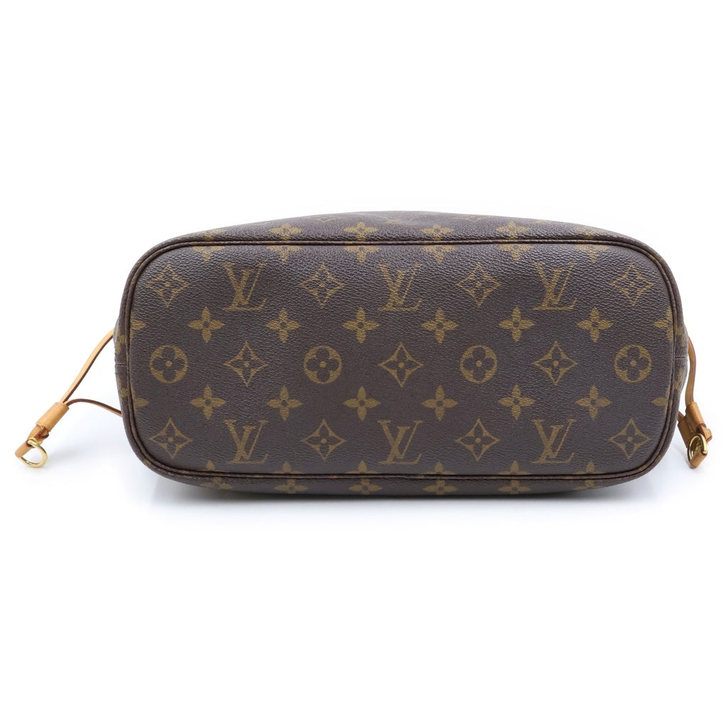 LOUIS VUITTON(ルイヴィトン) モノグラム ネヴァーフルPM トートバッグ ハンドバッグ ブラウン レザー×PVC M40155 ゴールド金具 レディース