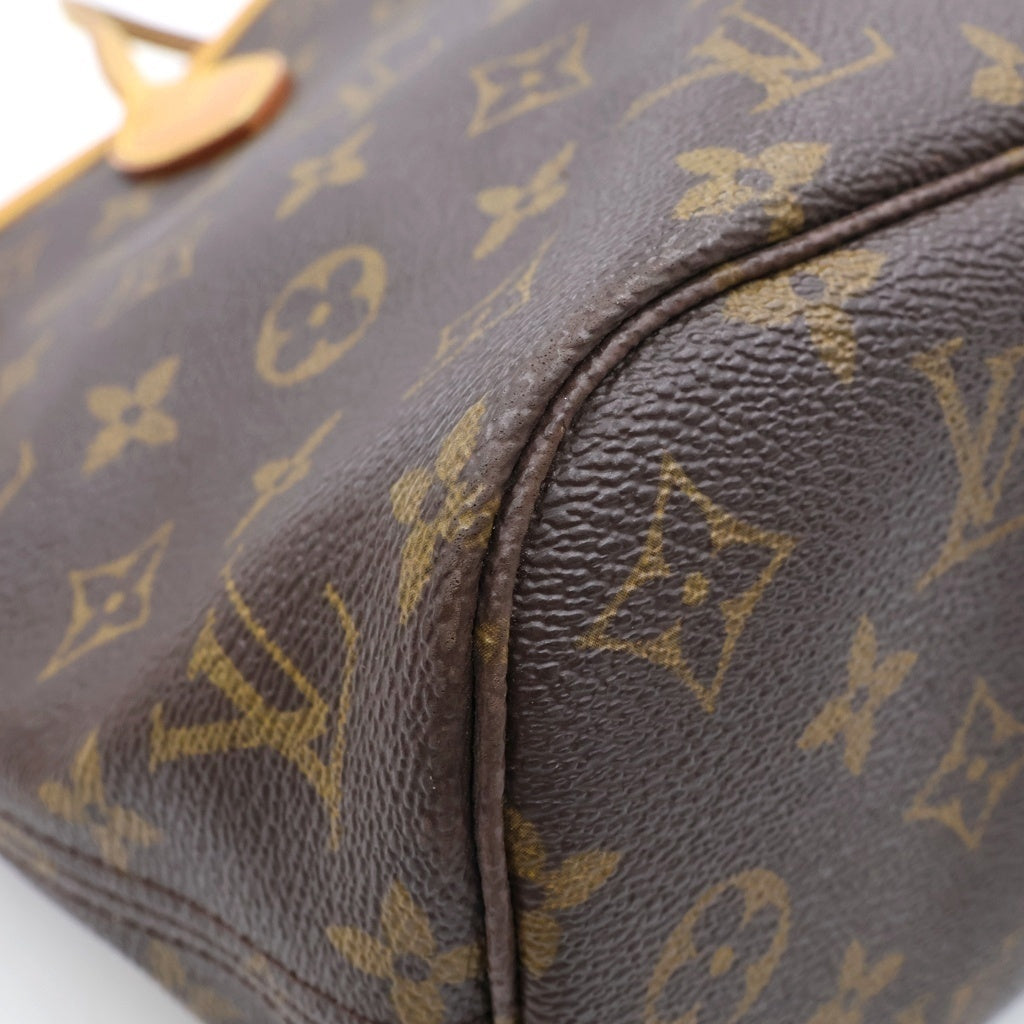 LOUIS VUITTON(ルイヴィトン) モノグラム ネヴァーフルPM トートバッグ ハンドバッグ ブラウン レザー×PVC M40155 ゴールド金具 レディース