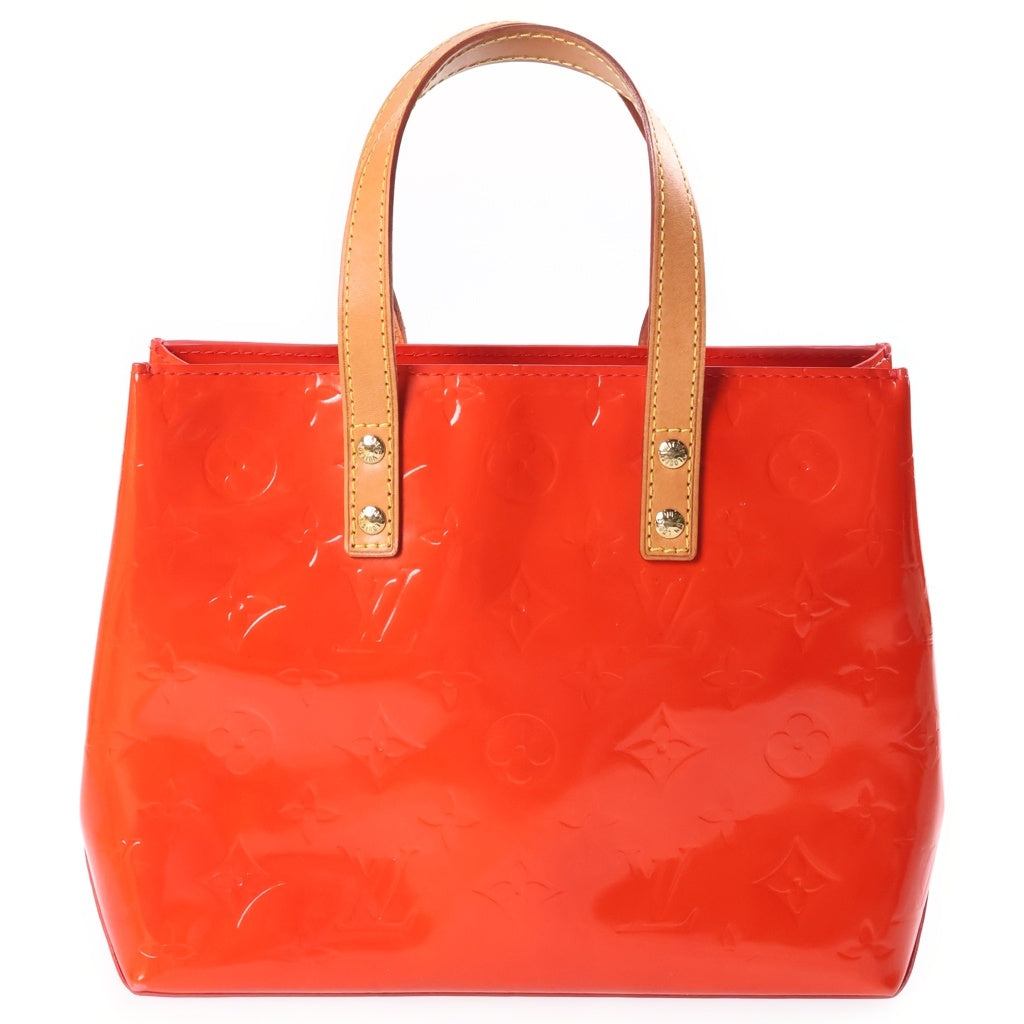 LOUIS VUITTON(ルイヴィトン) モノグラム ヴェルニ リードPM パテント×レザー ハンドバッグ レッド M91088 レディース