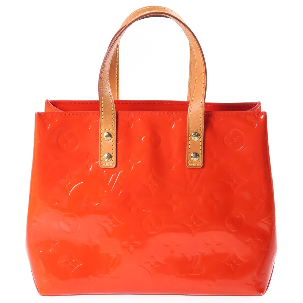 LOUIS VUITTON(ルイヴィトン) モノグラム ヴェルニ リードPM パテント×レザー ハンドバッグ レッド M91088 レディース