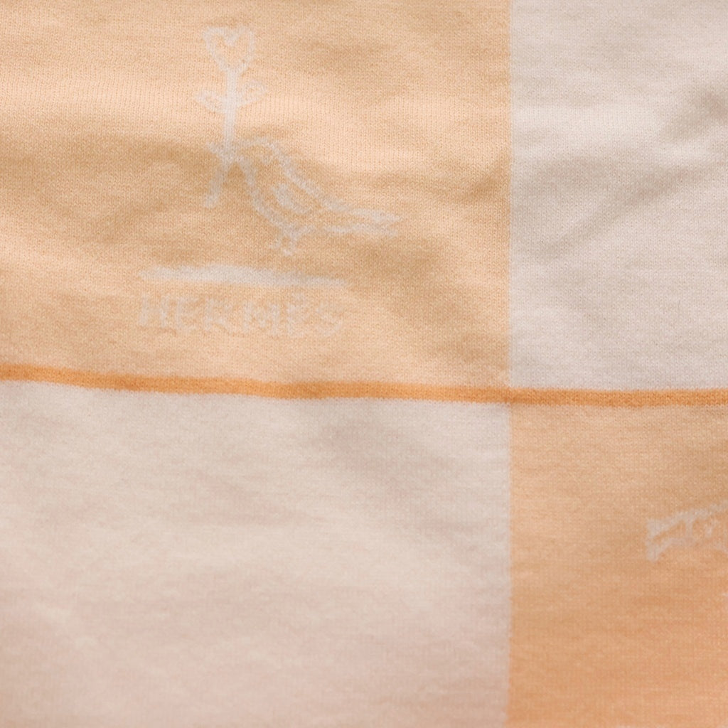 HERMES(エルメス) ブランケット アダダ ピンク オレンジ シルク 100×70