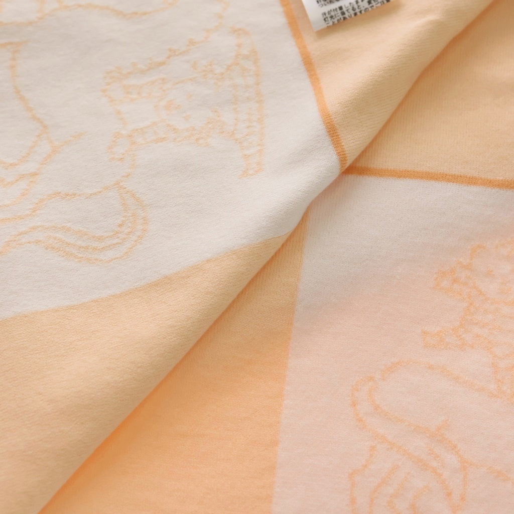 HERMES(エルメス) ブランケット アダダ ピンク オレンジ シルク 100×70