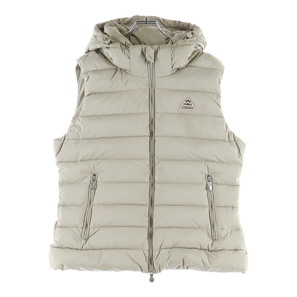 PYRENEX(ピレネックス) SPOUTNIC VEST スプートニック ダウンベスト フード付き ジップアップ フェザー グレージュ CFU202300013 レディース