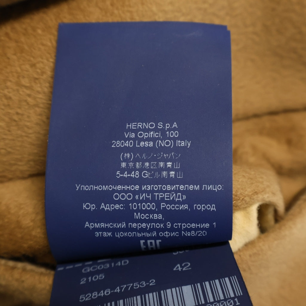 HERNO(ヘルノ) Virgin wool coat ライナードッキング ヴァージンウールチェスターコート ブラウン GC0314D-33313-2105 レディース