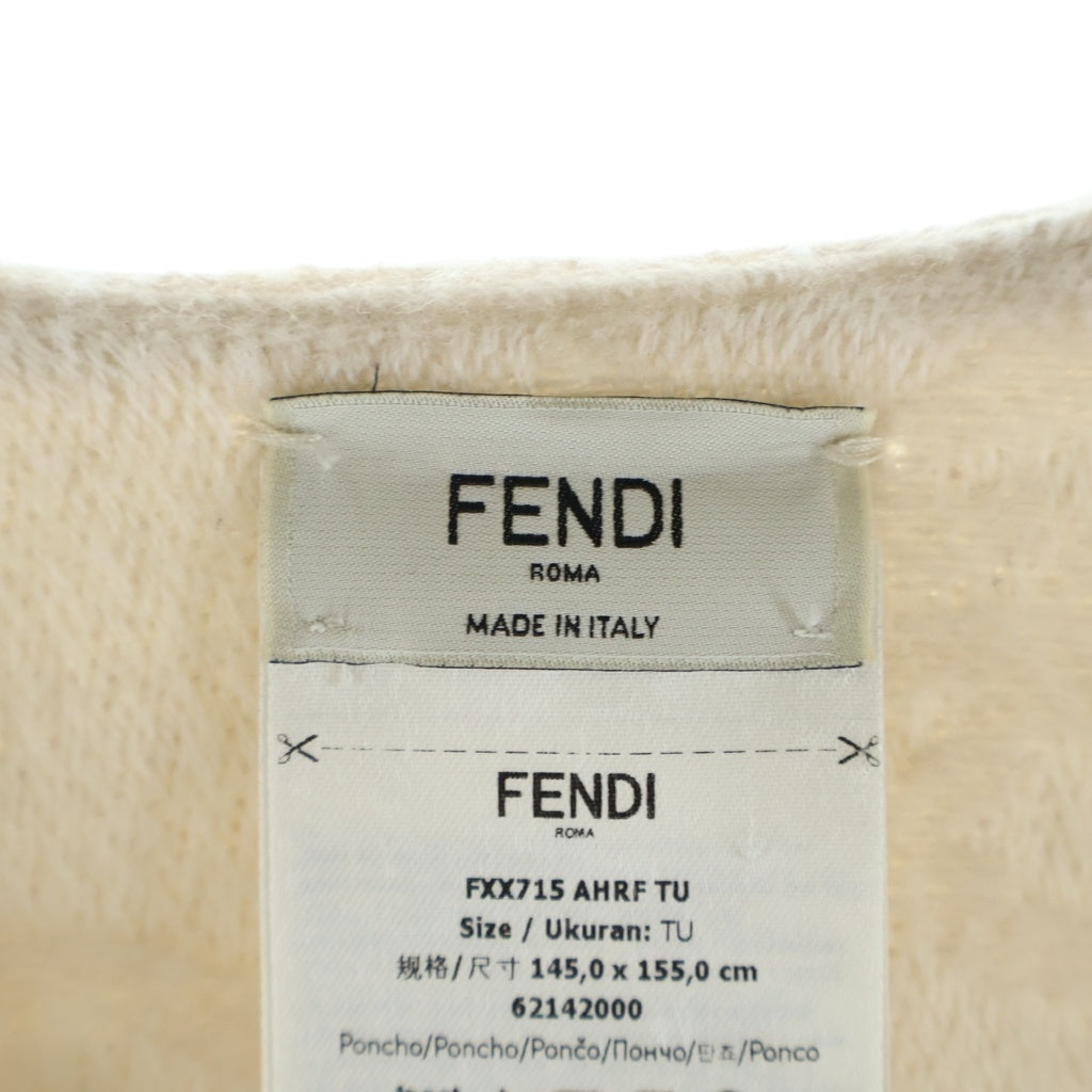 FENDI(フェンディ) Reversible Wool and Cashmere Poncho リバーシブル ウール カシミヤポンチョ ケープ FFモノグラム ベージュ FXX715 レディース