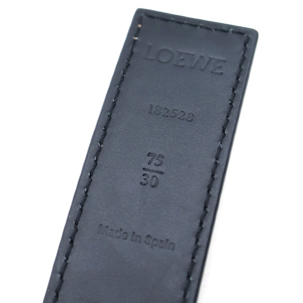 LOEWE(ロエベ) アナグラム リバーシブルレザーベルト ブラック×ブラウン ゴールド金具 レディース