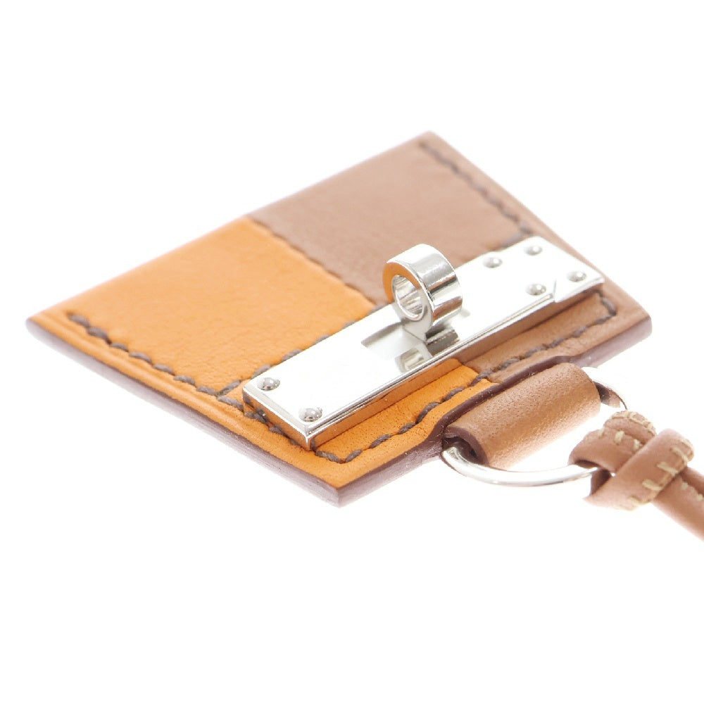 HERMES(エルメス) モンプティケリーPM ネックレス ゴールド×オレンジ スイフト シルバー金具 チャーム アクセサリー