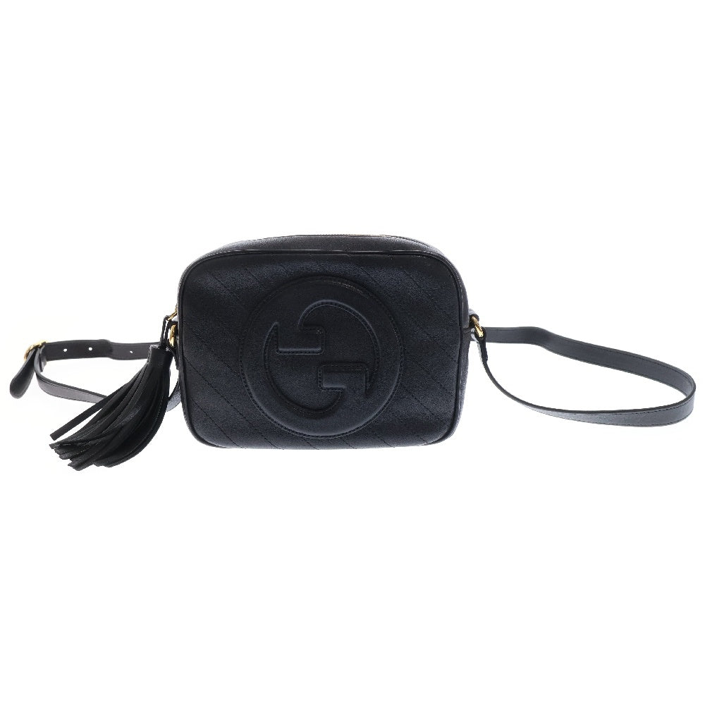 GUCCI(グッチ) ブロンディ スモール ショルダーバッグ ブラック レザー 742360 斜め掛けバッグ ゴールド金具