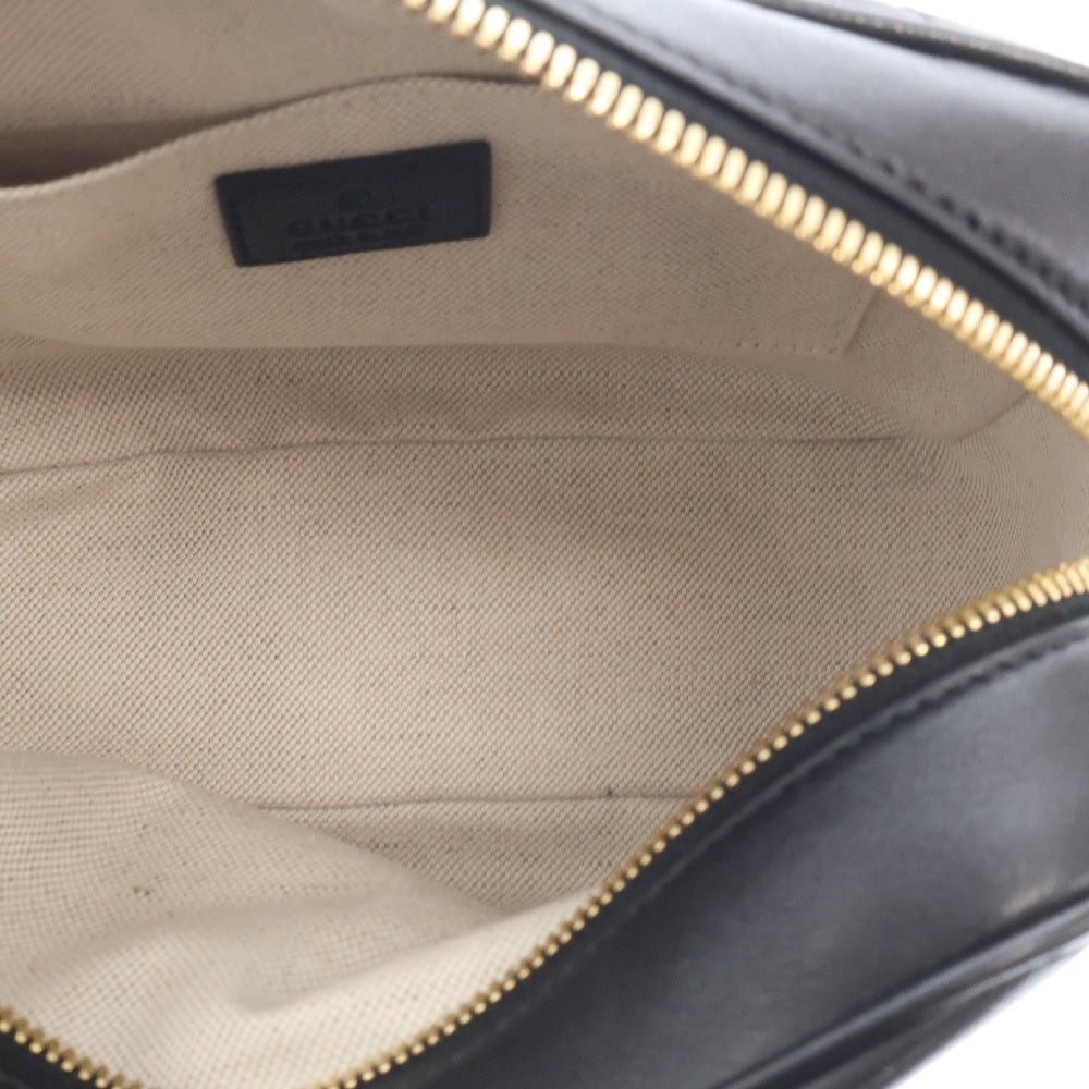 GUCCI(グッチ) ブロンディ スモール ショルダーバッグ ブラック レザー 742360 斜め掛けバッグ ゴールド金具