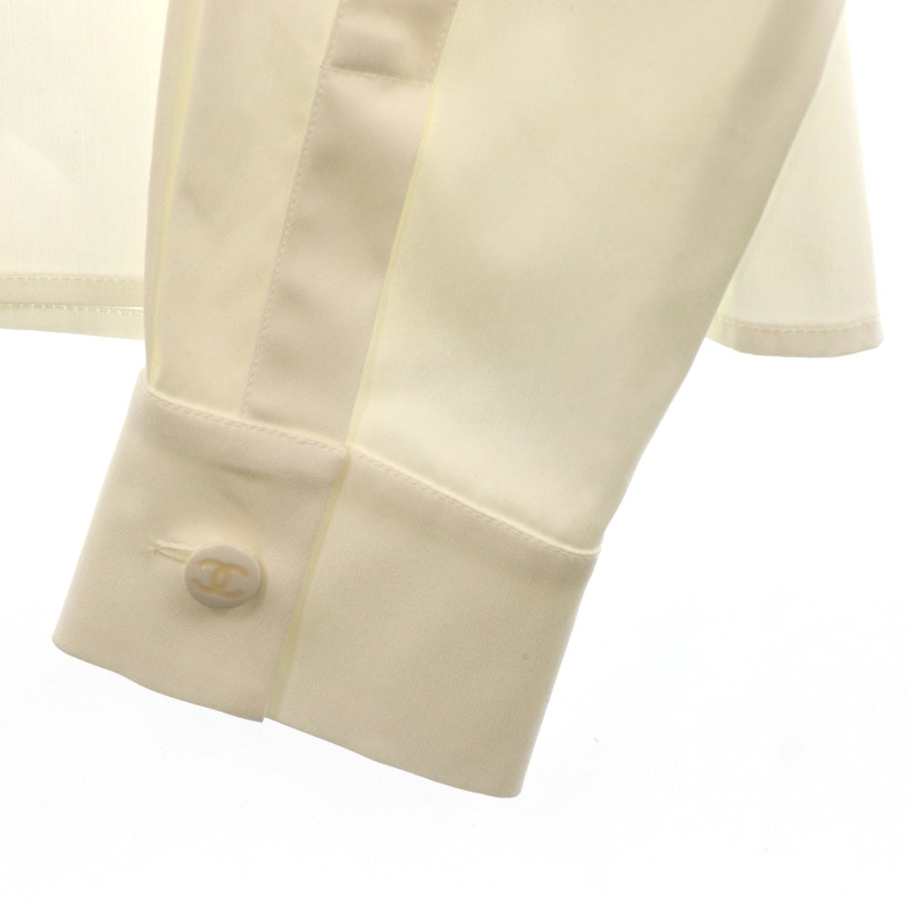CHANEL(シャネル) ココボタン 長袖シャツ ホワイト コットン #36 P22760 レディース