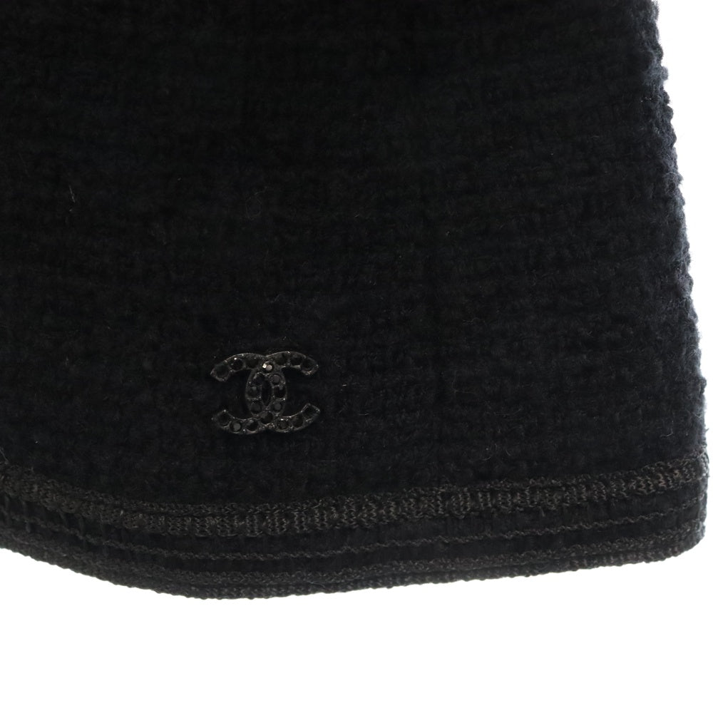 CHANEL(シャネル) ツイード ジャケット ブラック ウール #38 P18921 ココマーク レディース