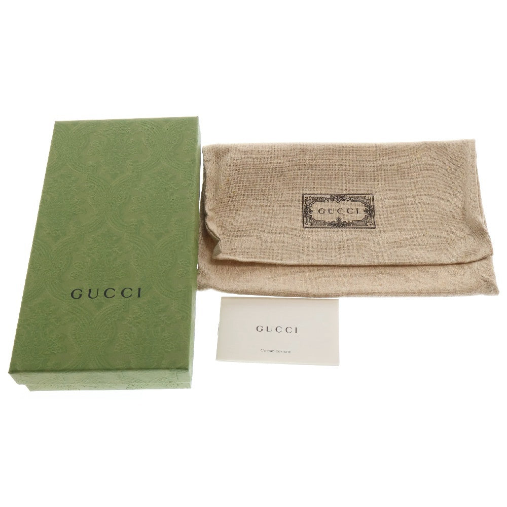 GUCCI(グッチ) オフィディア GGスプリーム ラウンドファスナー ベージュ×ホワイト 523154 長財布 ロングウォレット ゴールド金具