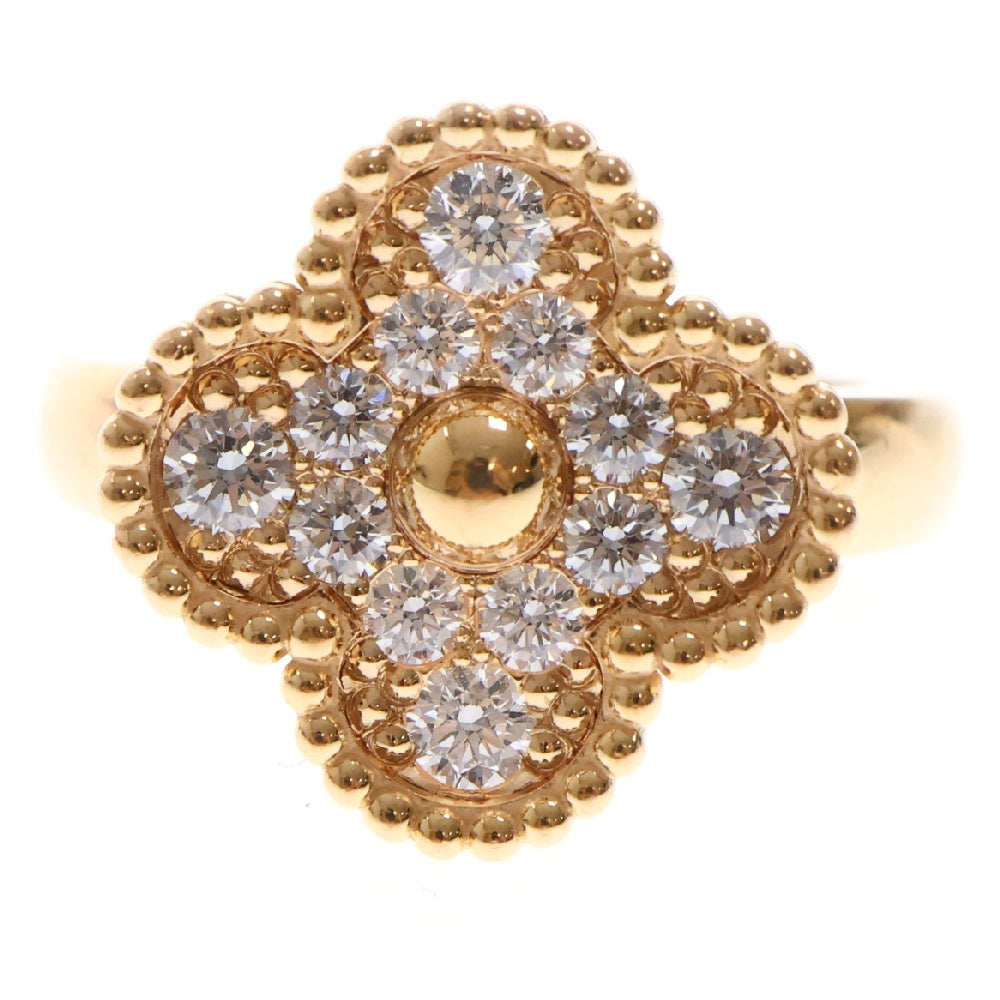 Van Cleef & Arpels(ヴァンクリーフアンドアーペル) ヴィンテージアルハンブラ ダイヤモンド リング Au750 PG #48 VCARP2R448