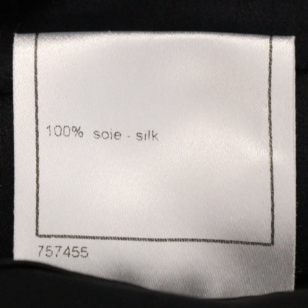 CHANEL(シャネル) カメリア ココマーク ノースリーブス ブラック トップス レディース シルク 99P 34 レディース