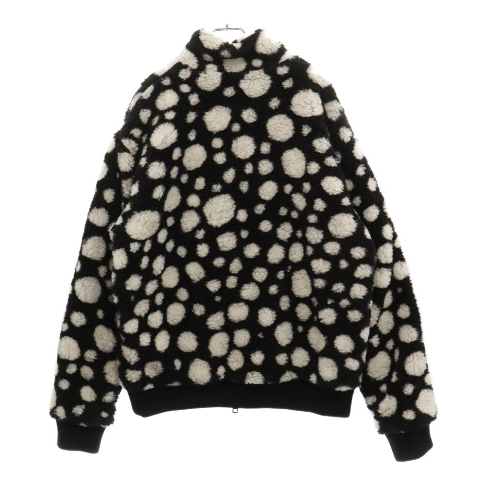 LOUIS VUITTON(ルイヴィトン) LV×YK インフィニティドット フリースジャケット ブラック×ホワイト ウール #L 草間弥生 HOY38W レディース ユニセックス