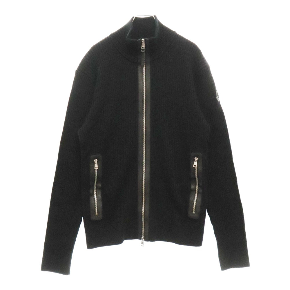 MONCLER(モンクレール) Cardigan Toricot ジップアップ ドライバーズニット ブラック ウール #L I20919B00029 ユニセックス