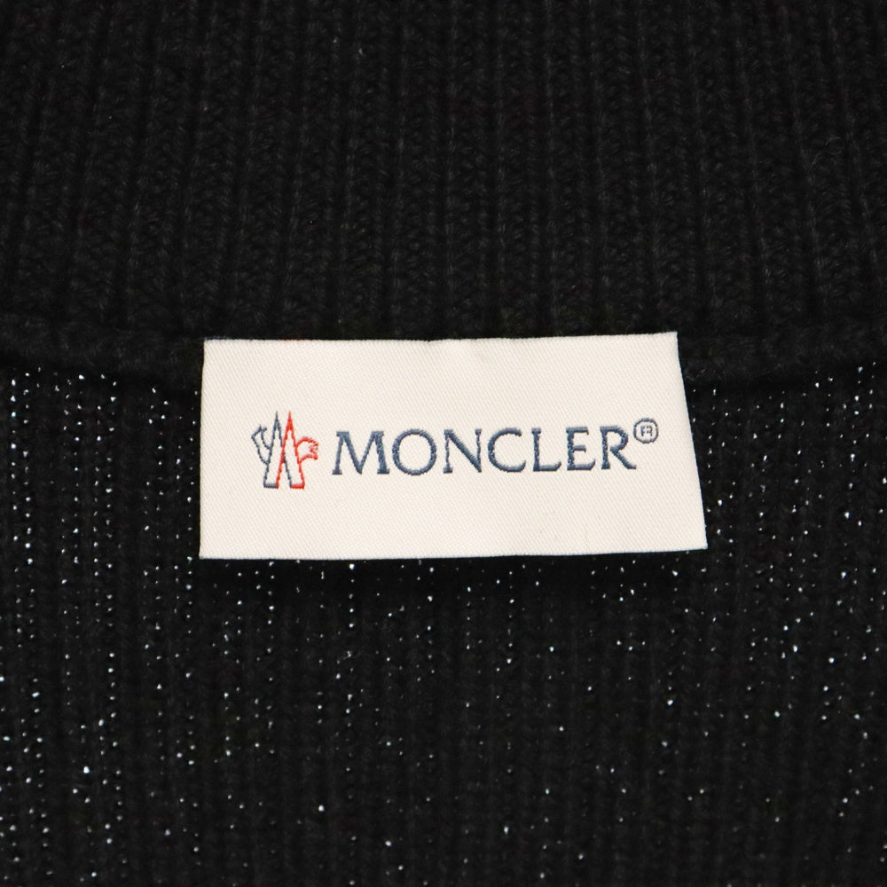 MONCLER(モンクレール) Cardigan Toricot ジップアップ ドライバーズニット ブラック ウール #L I20919B00029 ユニセックス
