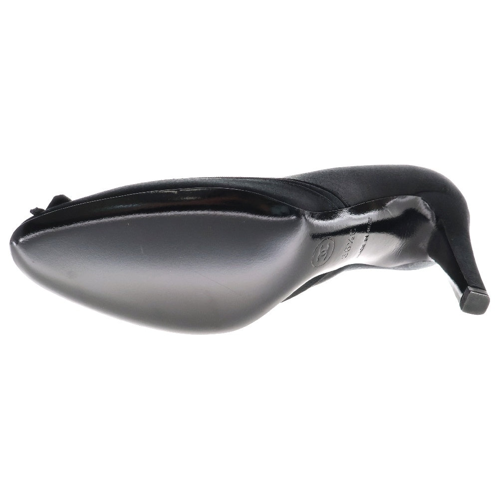 CHANEL(シャネル) ココマーク パンプス ブラック サテン リボン レディース