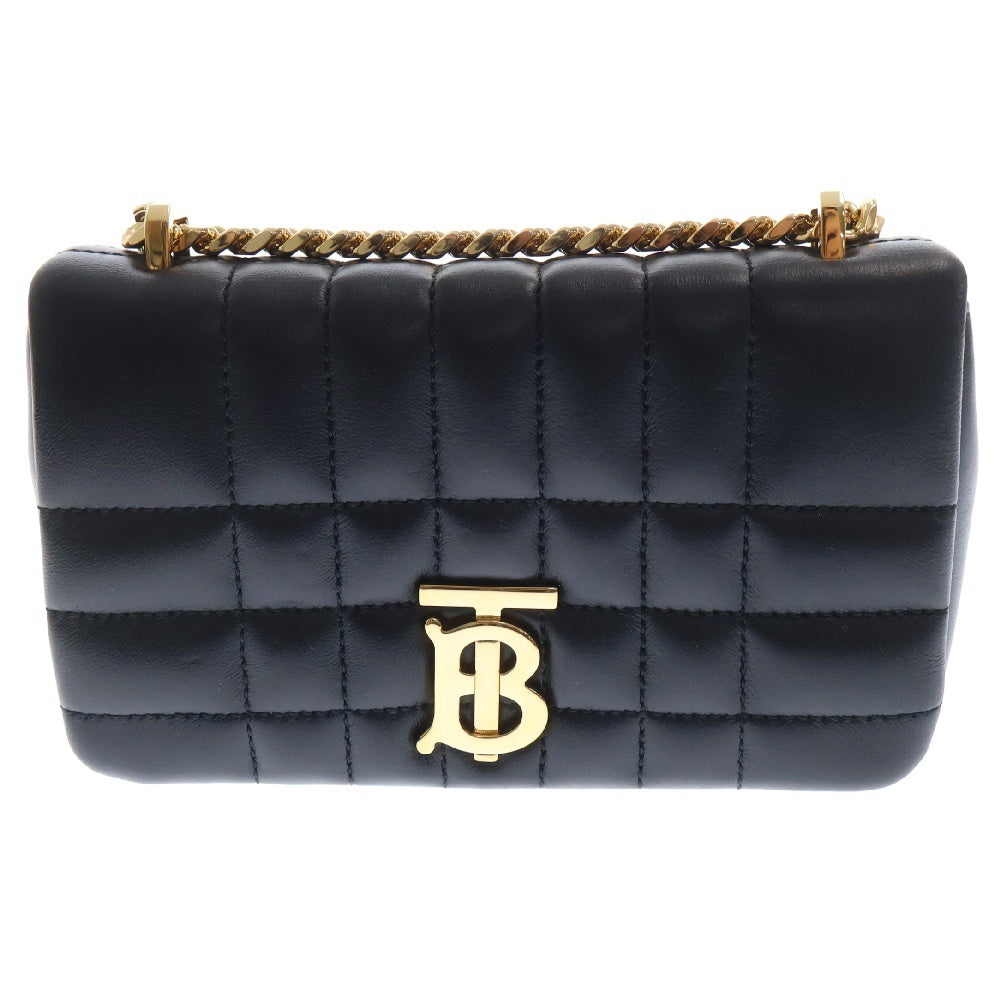 BURBERRY(バーバリー) ローラ ミニ ショルダーバッグ ブラック チェーンバッグ ゴールド金具 ミニバッグ レザー