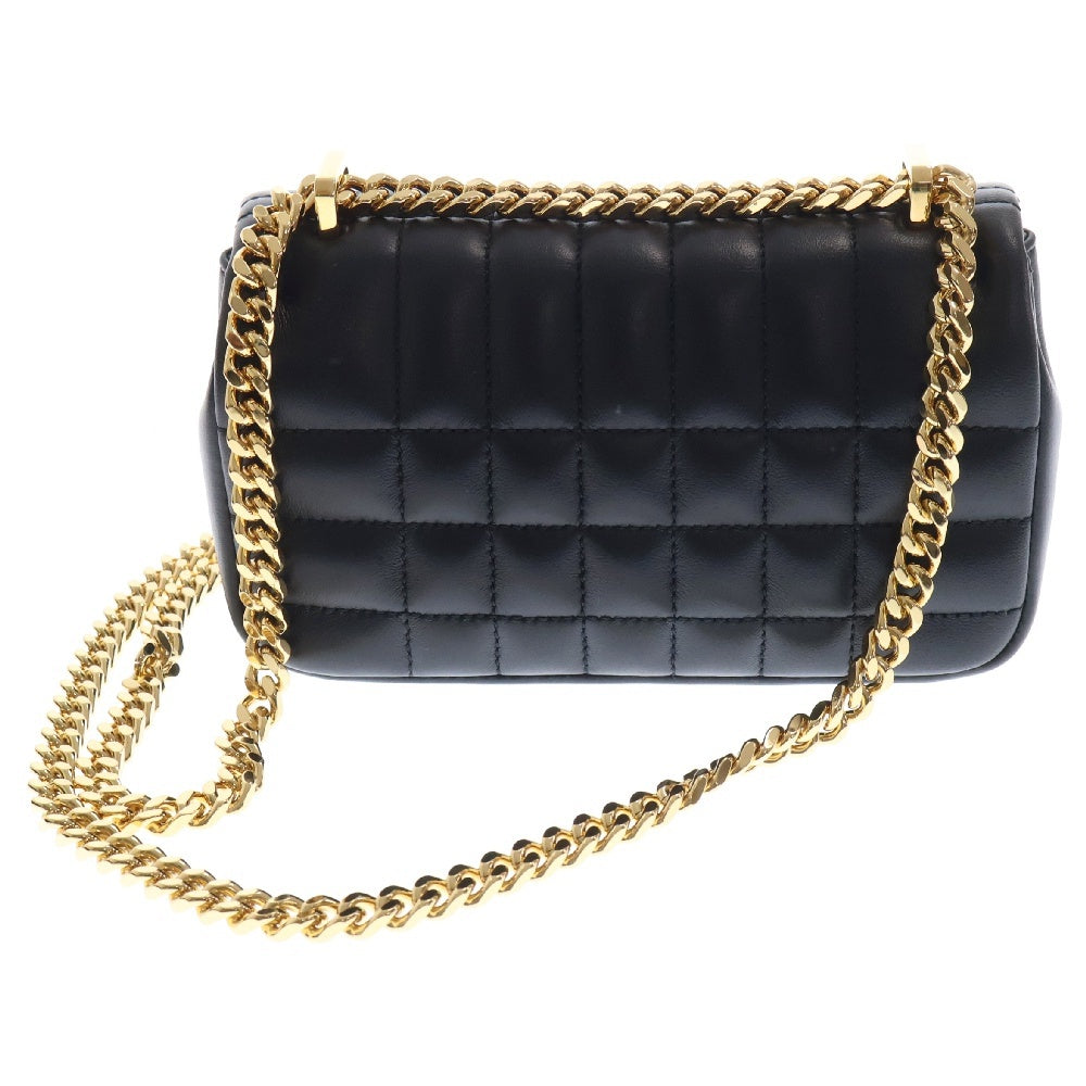 BURBERRY(バーバリー) ローラ ミニ ショルダーバッグ ブラック チェーンバッグ ゴールド金具 ミニバッグ レザー