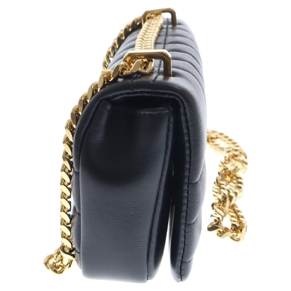 BURBERRY(バーバリー) ローラ ミニ ショルダーバッグ ブラック チェーンバッグ ゴールド金具 ミニバッグ レザー