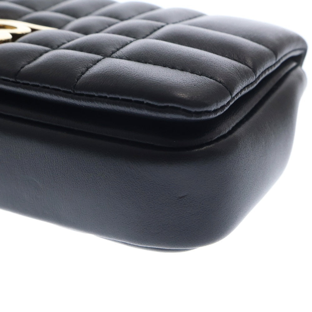 BURBERRY(バーバリー) ローラ ミニ ショルダーバッグ ブラック チェーンバッグ ゴールド金具 ミニバッグ レザー