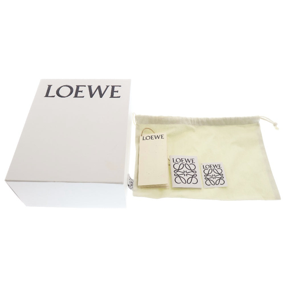 LOEWE(ロエベ) アナグラム ポシェット フォンショルダー ブラウン×ベージュ ラフィア×レザー 巾着バッグ ショルダーバッグ