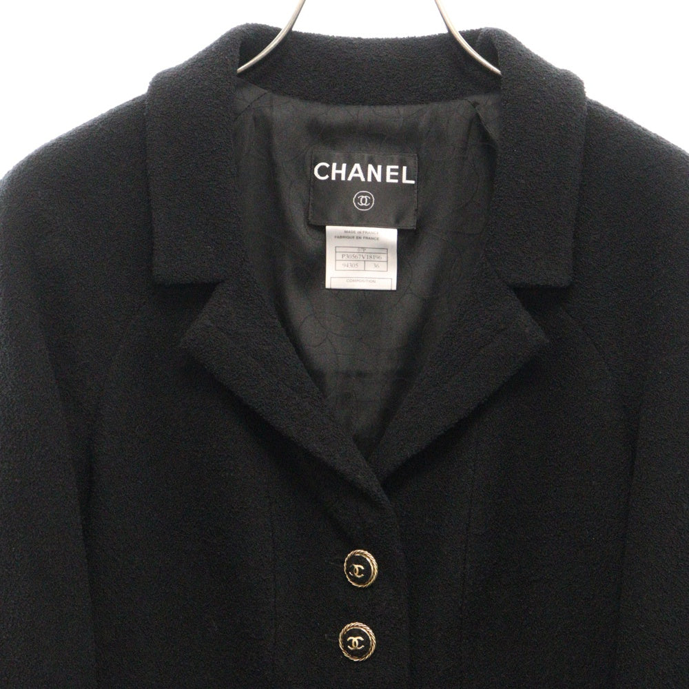 CHANEL(シャネル) ココボタン ツイード ジャケット ブラック ウール P30567 36サイズ レディース