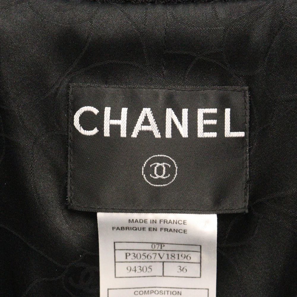 CHANEL(シャネル) ココボタン ツイード ジャケット ブラック ウール P30567 36サイズ レディース