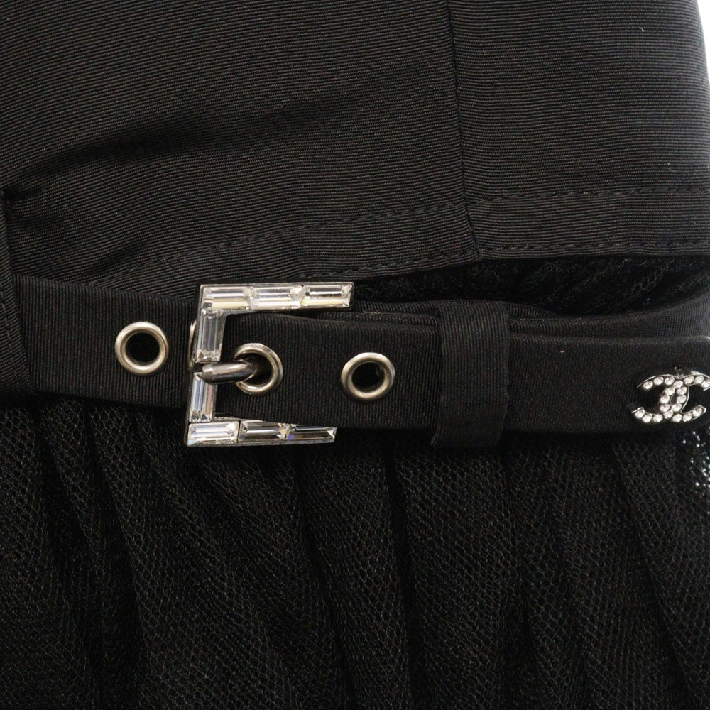 CHANEL(シャネル) ココマーク ロングコート レース ブラック シルク 06A 36サイズ レディース