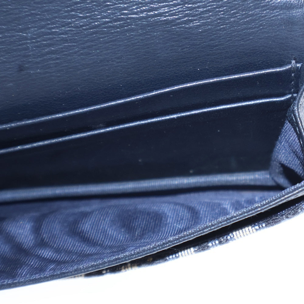 Christian Dior(クリスチャンディオール) SADDLE オブリーク ジャガード サドル フラップ カードケース コインケース ネイビー S5611CTZQ