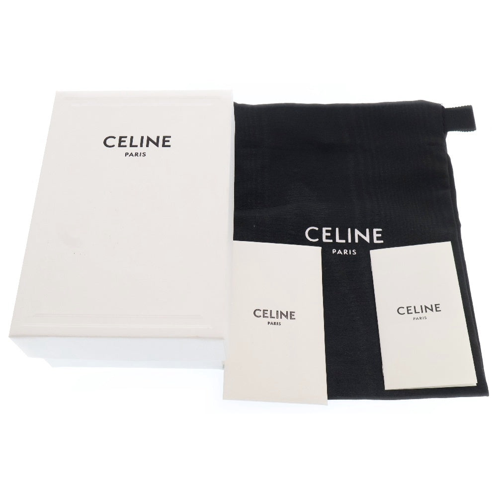 CELINE(セリーヌ) トリオンフ スモールフラップウォレット 三つ折り財布 ゴールド金具 ブラック